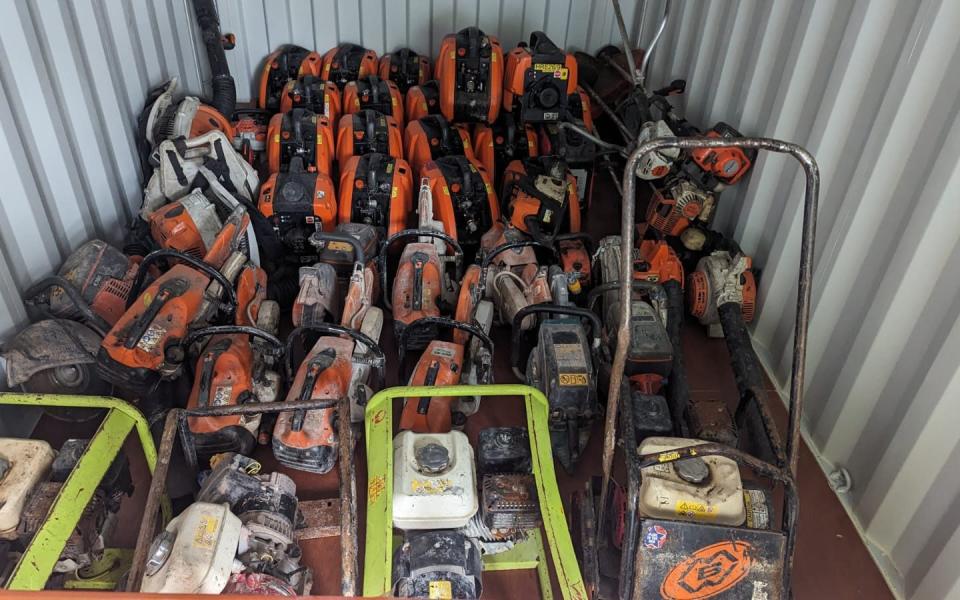 More of the tools recovered by Kent Police near Cranbrook. Tradesmen have been advised to mark their tools and record serial numbers to increase the chances of their equipment being returned if stolen