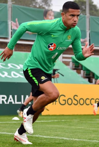 Australia forward Tim Cahill is aiming to score in a fourth consecutive World Cup