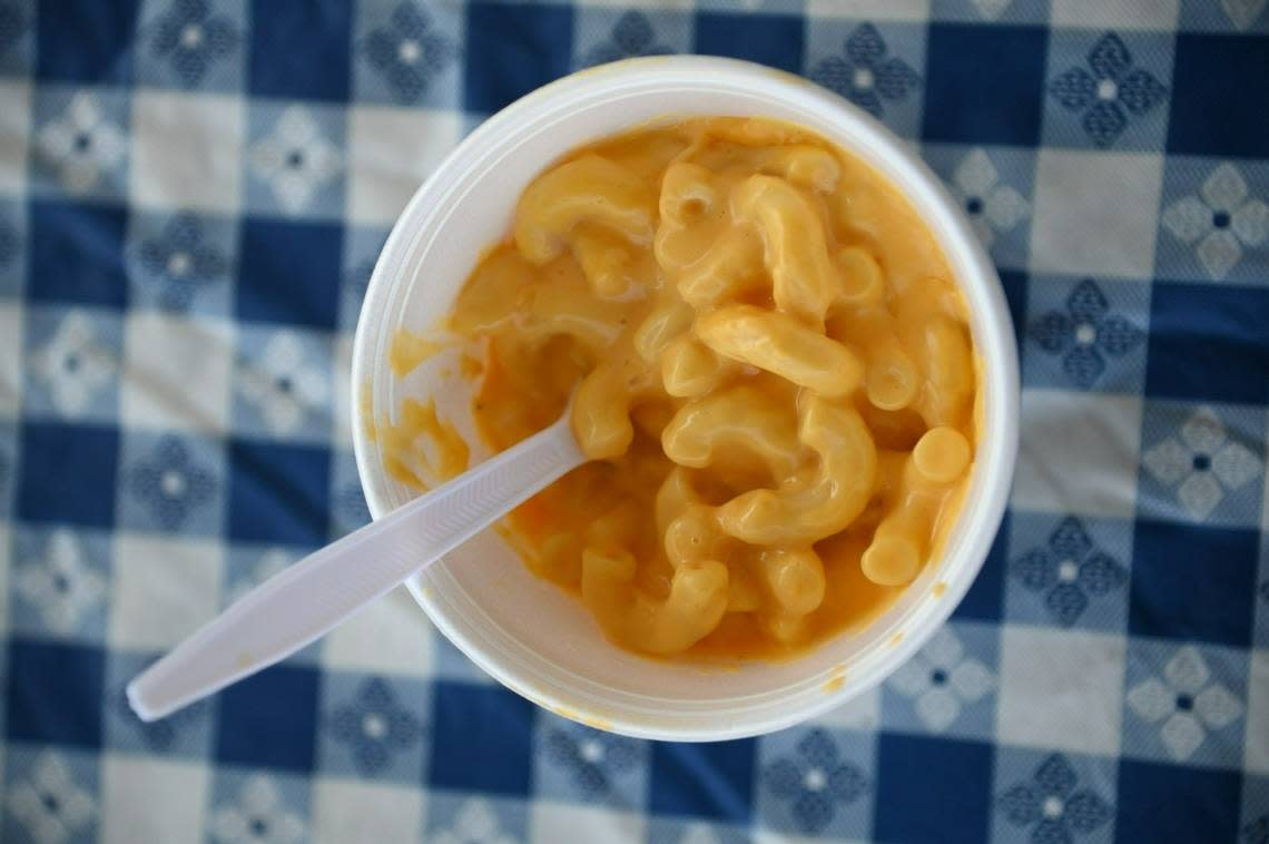 Pony Mac and Cheese from the Cornerstone Cafe Thursday, Aug. 11, at the Northwest Washington Fair in Lynden.