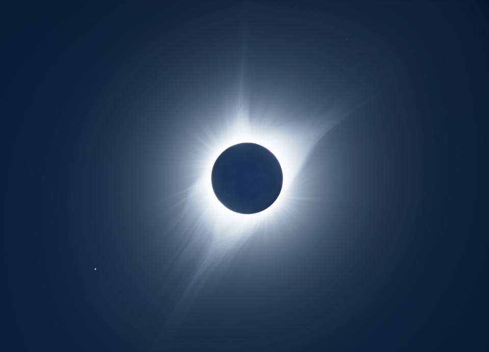 Aldrich Astronomical Society member Len DiPinto captured the Aug. 21, 2017, solar eclipse in a photo. A solar eclipse is set to take place April 8.