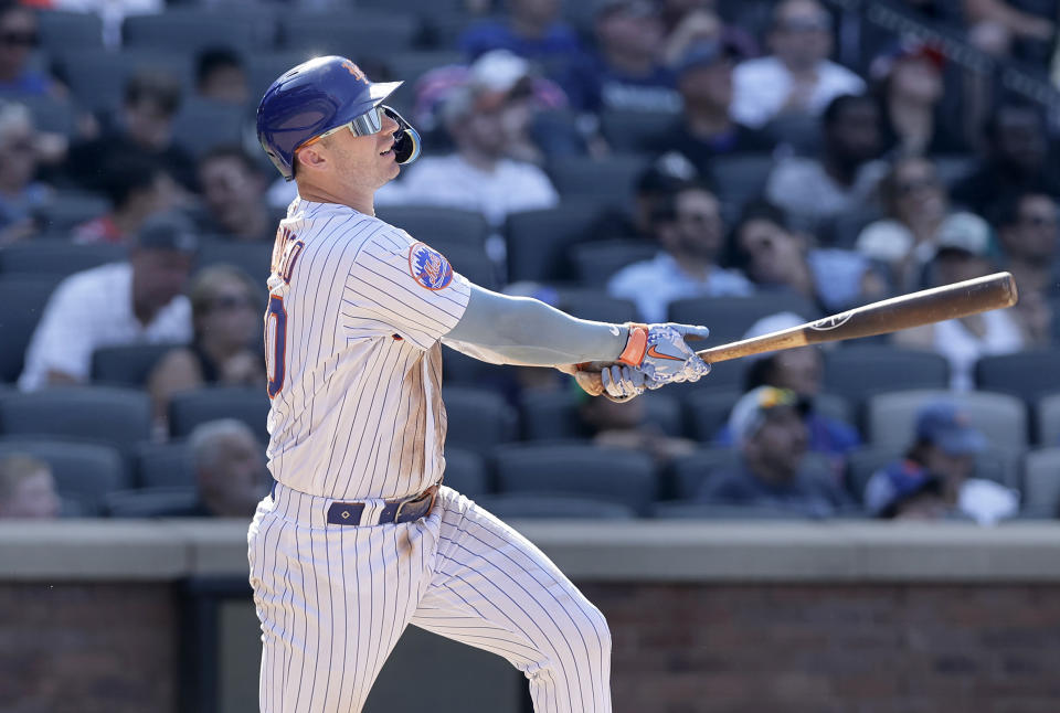 Pete Alonso had two home runs and four RBI in the Mets’ win over Seattle on Sunday afternoon