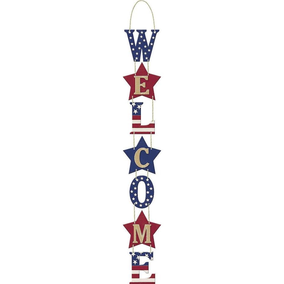 Patriotic Stacked Welcome Sign