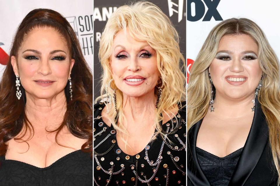 <p>ANGELA WEISS/AFP via Getty Images; Jeff Kravitz/FilmMagic; Frazer Harrison/Getty Images</p> Gloria Estefan; Dolly Parton; Kelly Clarkson