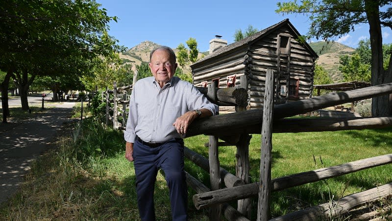 Ellis Ivory, executive director of This Is the Place Heritage Park in Salt Lake City, poses for photos at the park on Tuesday, July 9, 2024.