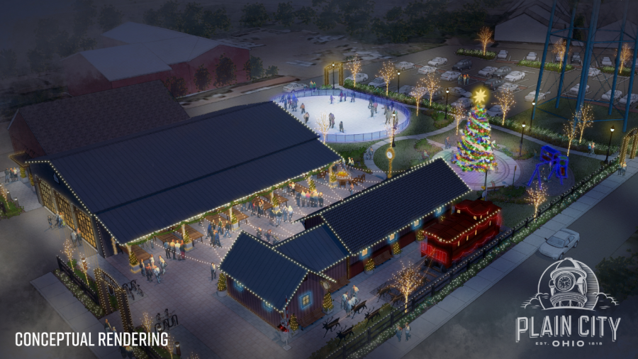 The depot will anchor Plain City’s public square, which will feature a park and a marketplace. (Courtesy Photo/Village of Plain City)