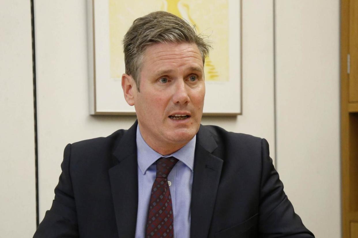 Sir Keir Starmer: free movement claim: NIGEL HOWARD