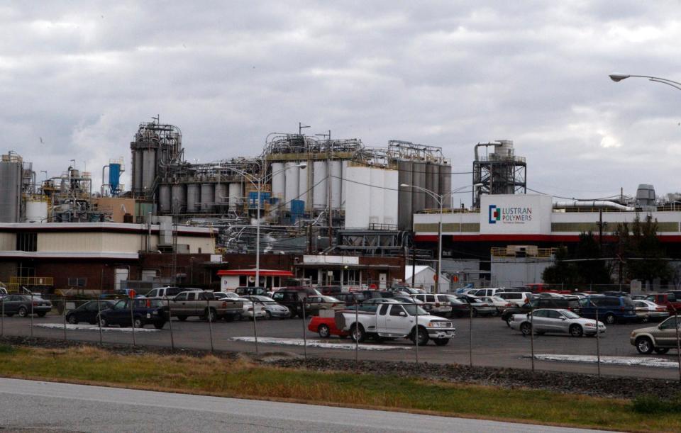 The Lustran Polymers plant sits on River Road in Addyston, Ohio, as seen on Wednesday, December 3, 2008. The plant sits across from the now-closed Meredith Hitchens School in Addyston, Ohio.