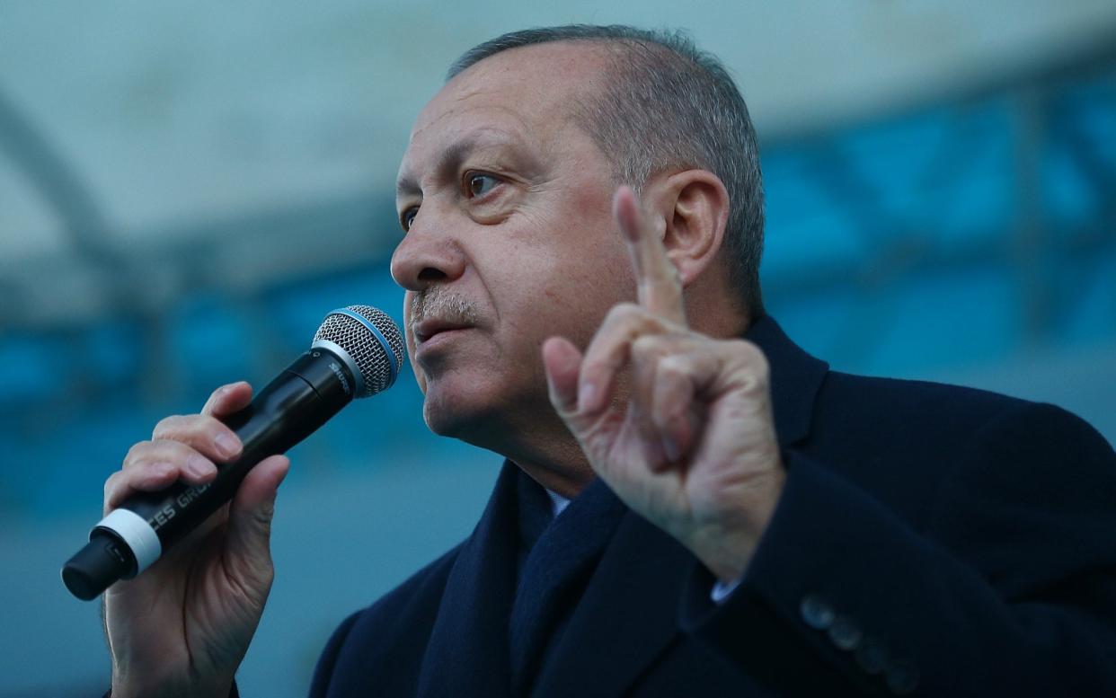 Turkey's president had already provoked outrage by using an image from the Christchurch gunman's live-stream video in a campaign message - Anadolu