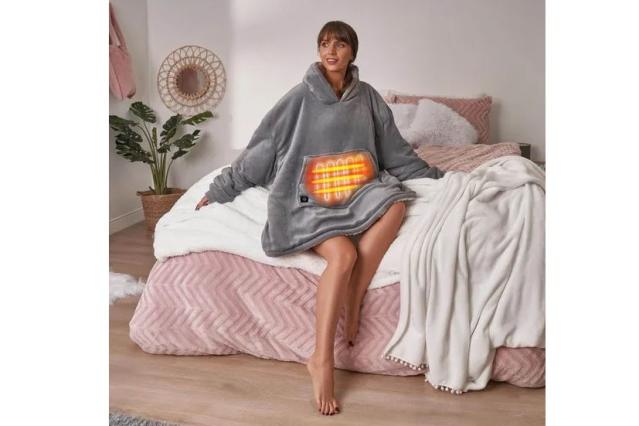 ONY Pale Grey Fleece Oversized Unisex Blanket Hoodie