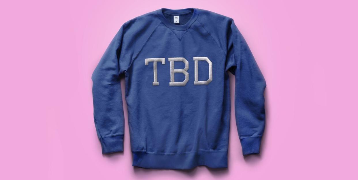 tbd college sweatshirt