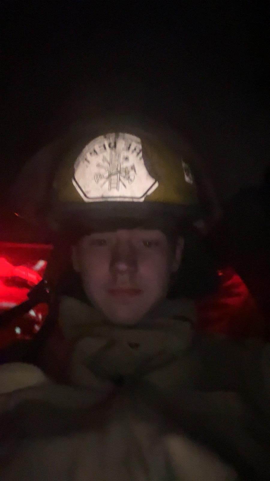 PHOTO: Nathan Slater, a junior volunteer firefighter with the Hoover Volunteer Fire Department in Pampa, Texas, helped to fight the state's raging wildfire. (Nathan Slater)