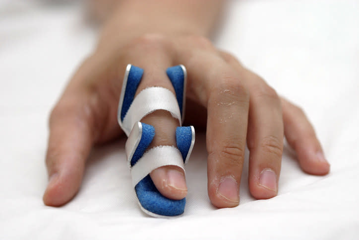 Finger in a splint