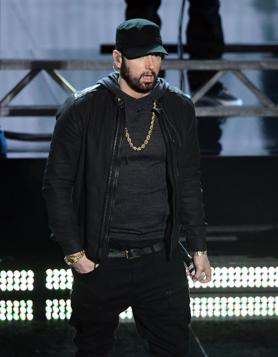 Eminem performs onstage during the 92nd Annual Academy Awards at Dolby Theatre on February 09, 2020 in Hollywood