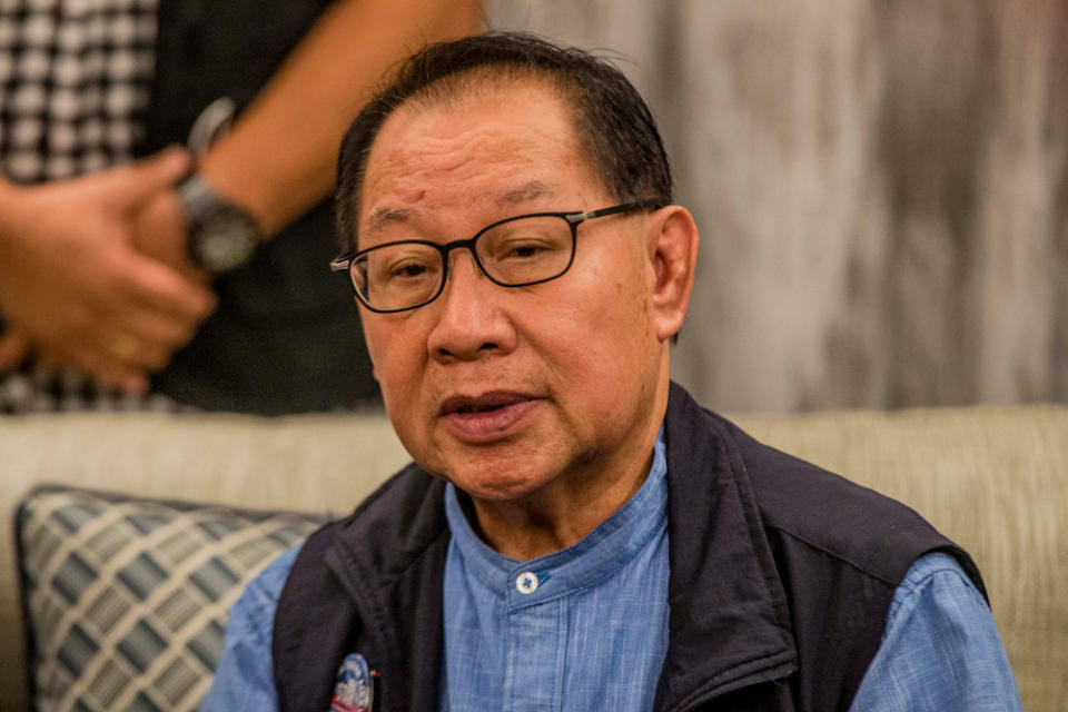 Sabah Parti Solidariti Tanah Airku (STAR) president Datuk Jeffrey Kitingan speaks during a press conference in Kota Kinabalu September 22, 2020. — Picture by Firdaus Latif