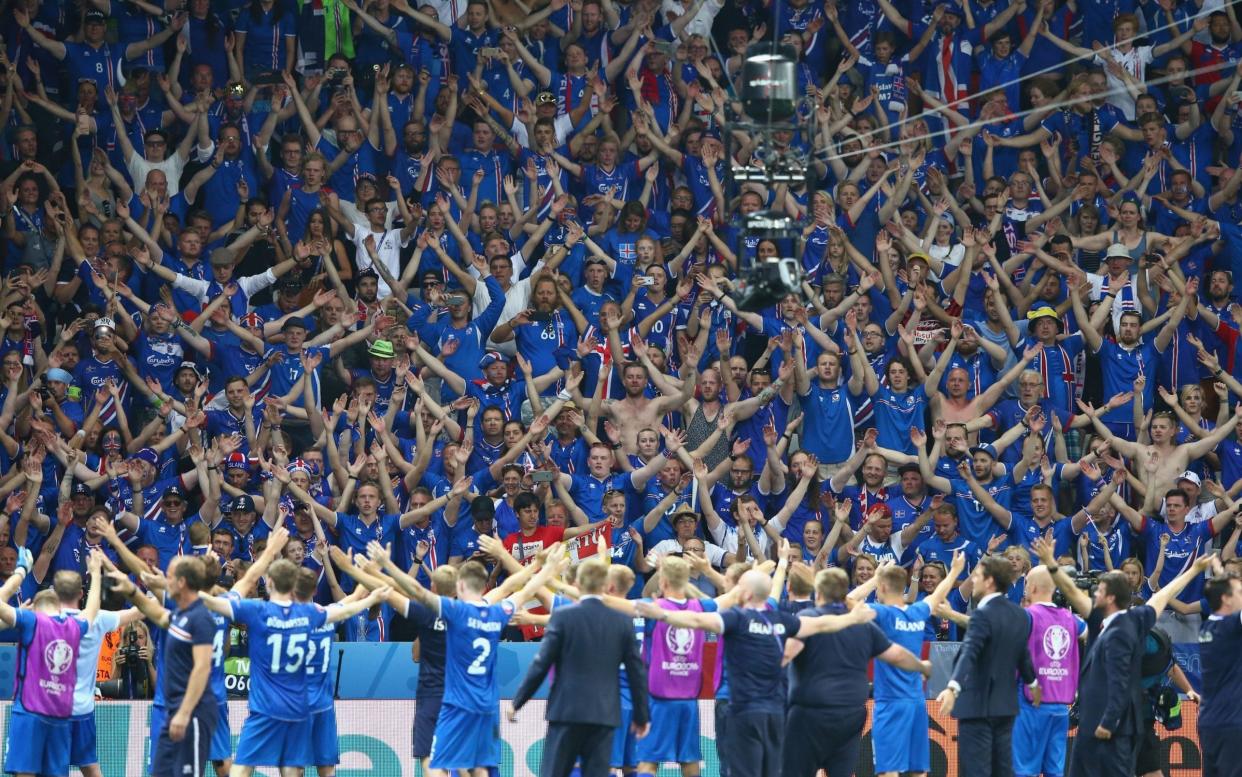 Iceland supporters after their victory over England at Euro 2016 - Getty Images Sport