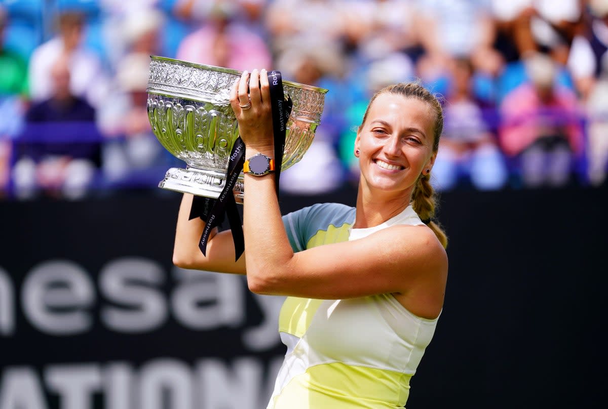 Petra Kvitova clinched the Eastbourne title (Adam Davy/PA) (PA Wire)