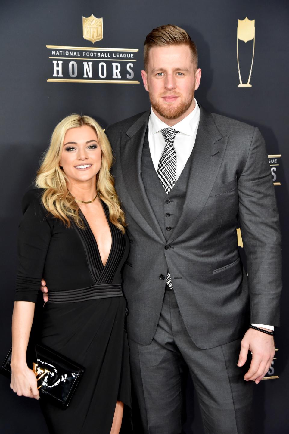 NFL star (and recent <em>Saturday Night Live</em> host) J.J. Watt married professional soccer player Kealia Ohai in a lavish ceremony in the Bahamas on February 15. Watt <a href="https://www.instagram.com/p/B8oRhoLHw7A/" rel="nofollow noopener" target="_blank" data-ylk="slk:shared some of the photos on Instagram;elm:context_link;itc:0;sec:content-canvas" class="link ">shared some of the photos on Instagram</a> with the caption, “Best day of my life. Without question. ❤️💙.” The couple dated for years and got engaged in May 2019.
