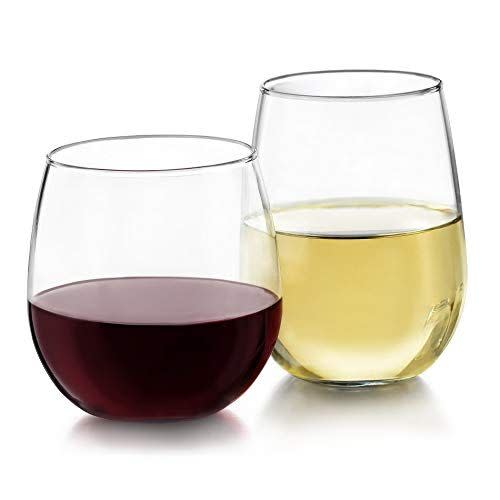 19) Stemless 12-Piece Wine Glass Party Set