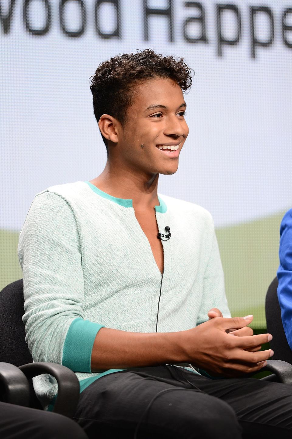 Jaafar Jackson speaks on stage at the Reelz Channel 'Living With The Jacksons' panel at the 2014 Summer Television Critics Association at The Beverly Hilton Hotel on July 12, 2014 in Beverly Hills, California.