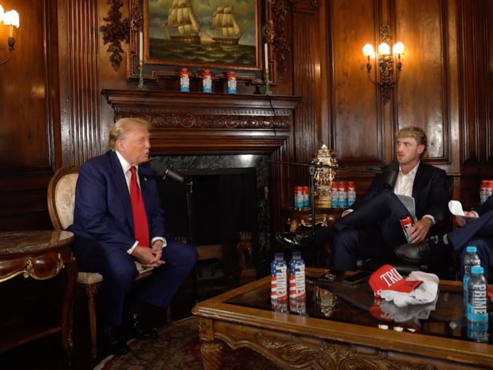 Donald Trump talks to YouTuber Logan Paul on his ‘Impaulsive’ podcast (screengrab/Impaulsive podcast)