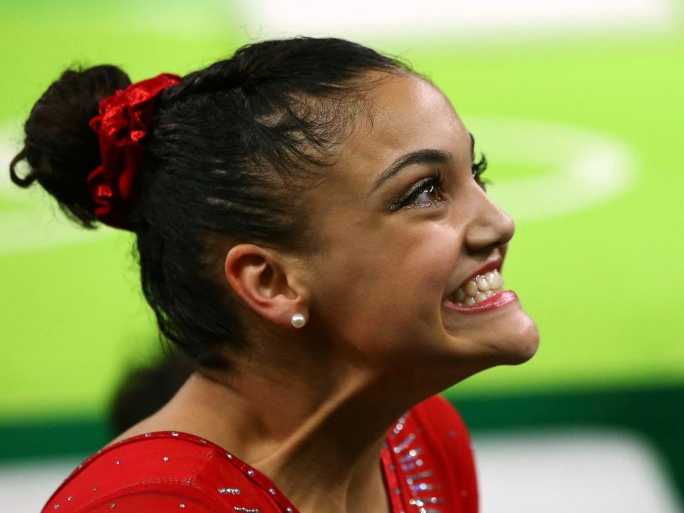 Laurie Hernandez smiles.