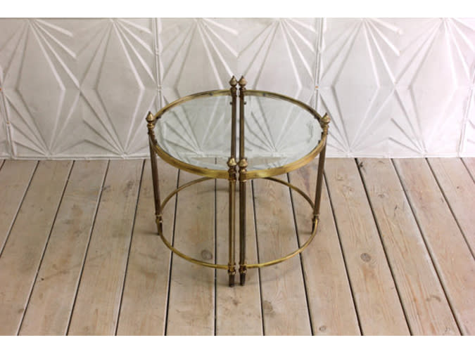 Vintage Brass Side Tables