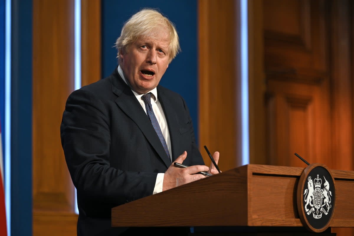 Boris Johnson gives update on relaxing Covid restrictions on July 19 (Getty Images)