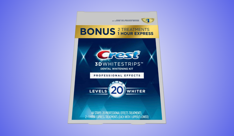 a pack of crest 3D whitestrips