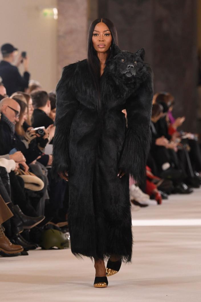 Naomi Campbell on the Schiaparelli runway (Shutterstock)