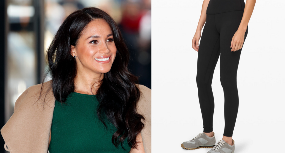 Meghan, Duchess of Sussex (Image via Getty Images) and Lululemon.com 