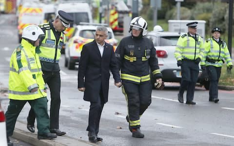 London Mayor Sadiq Khan with London Fire Brigade Commissioner Dany Cotton - Credit: Steve Parsons/PA