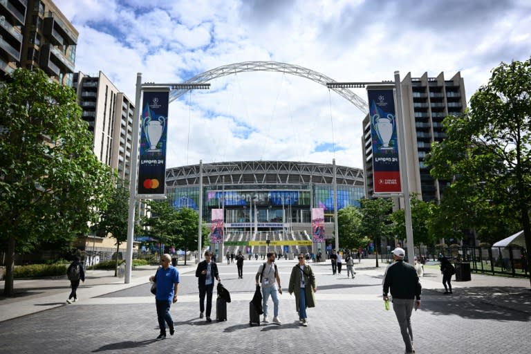 Alrededores del estadio de Wembley a dos días de la disputa de la final de la Liga de Campeones entre Real Madrid y Borussia Dortmund. En Londres, el 29 de mayo de 2024 (Paul ELLIS)