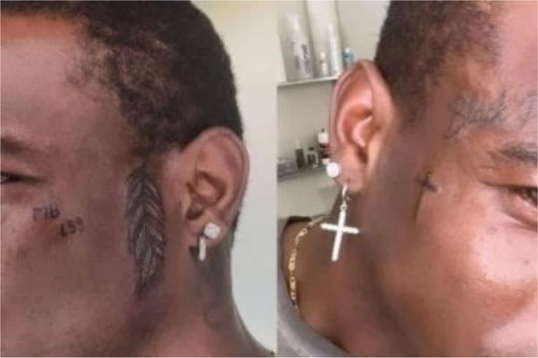 Mario Balotelli se tatuó el número 459 y sus iniciales. Foto: Instagram @mb459