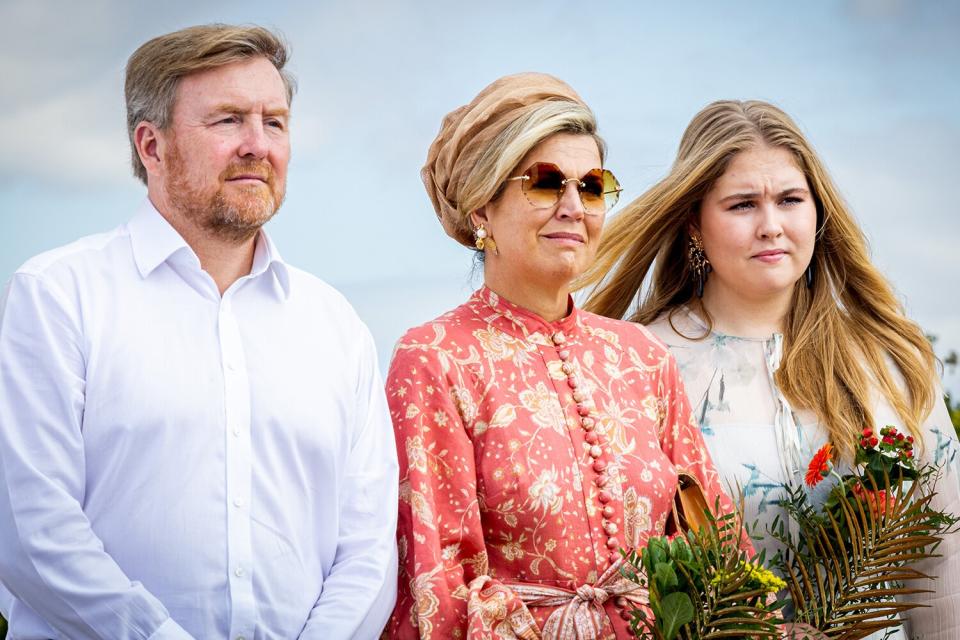 King Willem-Alexander of The Netherlands, Queen Maxima of The Netherlands and Princess Amalia of The Netherlands