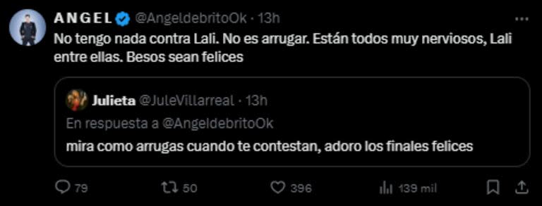 La contundente respuesta de Ángel de Brito luego de que en las redes lo acusaran de 