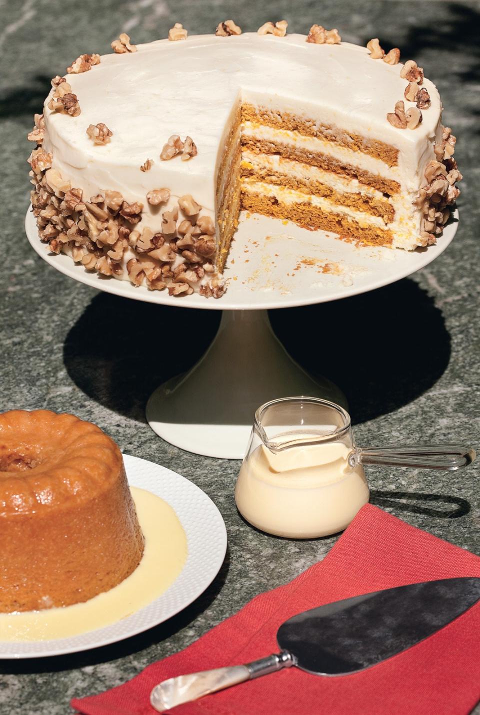 Four-Layer Pumpkin Cake with Orange-Cream Cheese Frosting