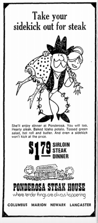 A Ponderosa Valentine’s ad in The Dispatch, 1972