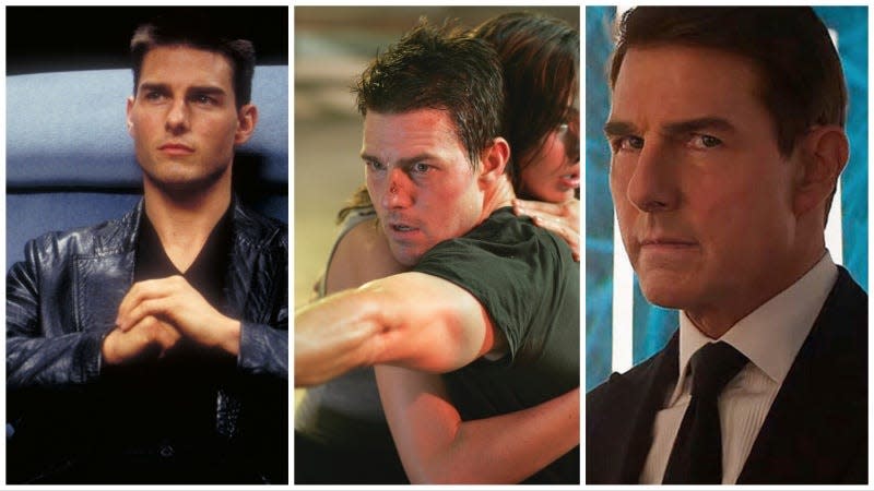 Tom Cruise in Mission 1, 3, 7.