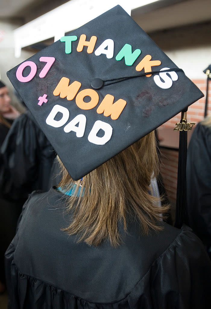 graduation cap ideas foam letters