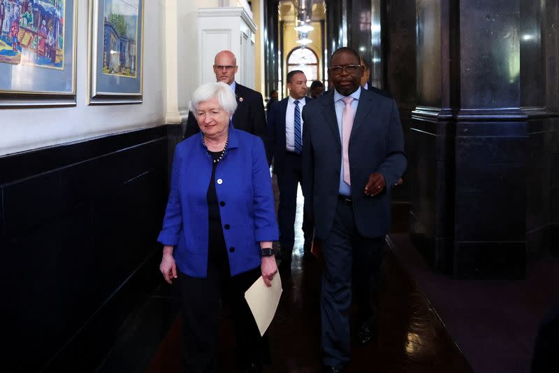 U.S. Treasury Secretary Janet Yellen visits South Africa