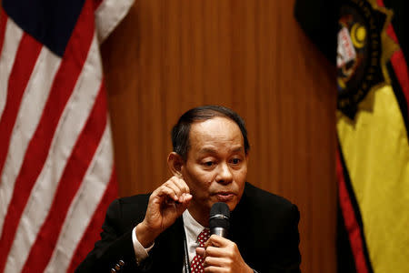 Malaysian Anti-Corruption Commission (MACC) Chief Commissioner Mohd Shukri Abdull speaks during a news conference in Putrajaya, Malaysia May 22, 2018. REUTERS/Lai Seng Sin