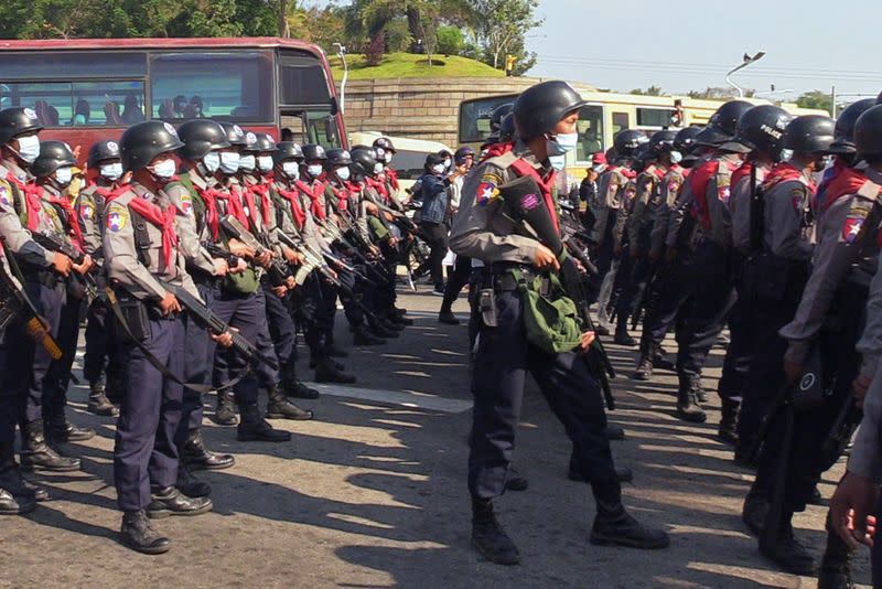 Protest against the military coup in Myanmar