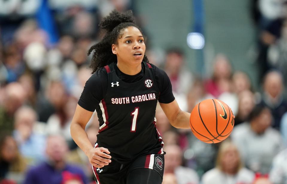 Guard Zia Cooke leads the South Carolina Gamecocks, who went undefeated in the 2022-23 regular season.