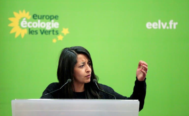 Karima Delli lors d'une réunion de EELV, le 9 avril 2016 à Paris - JACQUES DEMARTHON © 2019 AFP