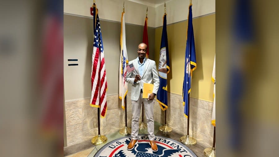 Deputy Jackson Kato with the Arapahoe County Sheriff’s Office is from Kampala, Uganda. After six and a half years, he finally gained U.S. citizenship. (Arapahoe County Sheriff’s Office)