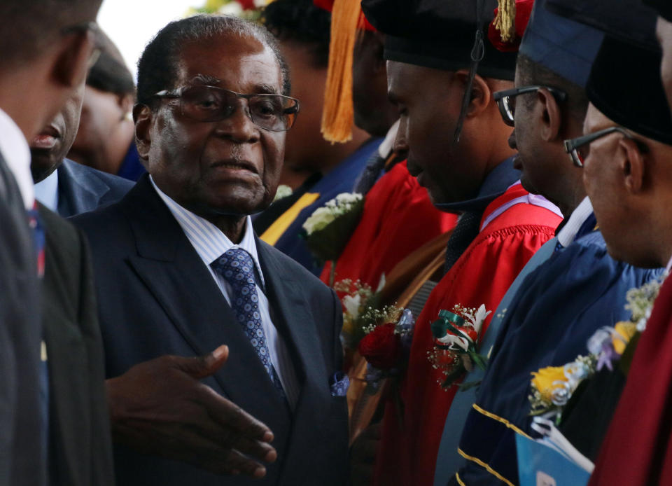 Zimbabwe's Robert Mugabe was the world's oldest serving president before&nbsp;it was announced he was stepping down Tuesday. (Photo: Philimon Bulawayo/Reuters)