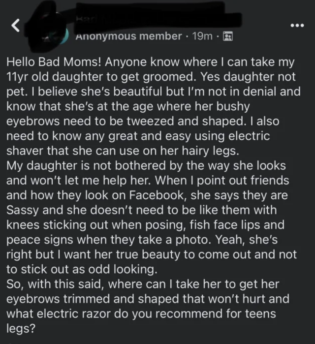 Shared in a mom's group my cousin is in : r/ShitMomGroupsSay