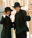 Michael and Lisa Marie waved to photographers on September 5, 1994, while visiting the Palace of Versailles in France.