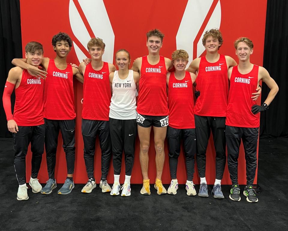 Corning's boys team placed 10th and Corning's Sarah Lawson placed 41st in the girls race Dec. 3, 2022 at the Nike Cross Nationals in Portland, Oregon.