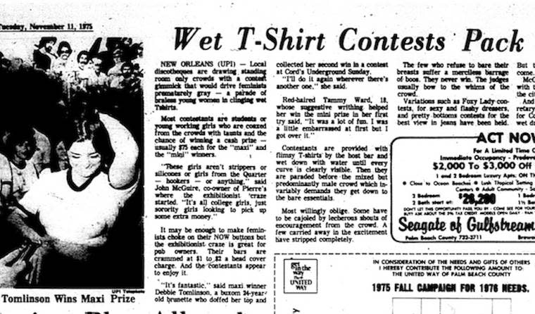 The Short Sexist History Of The Wet T Shirt Contest A Symbol Of Spring Break Debauchery 0753